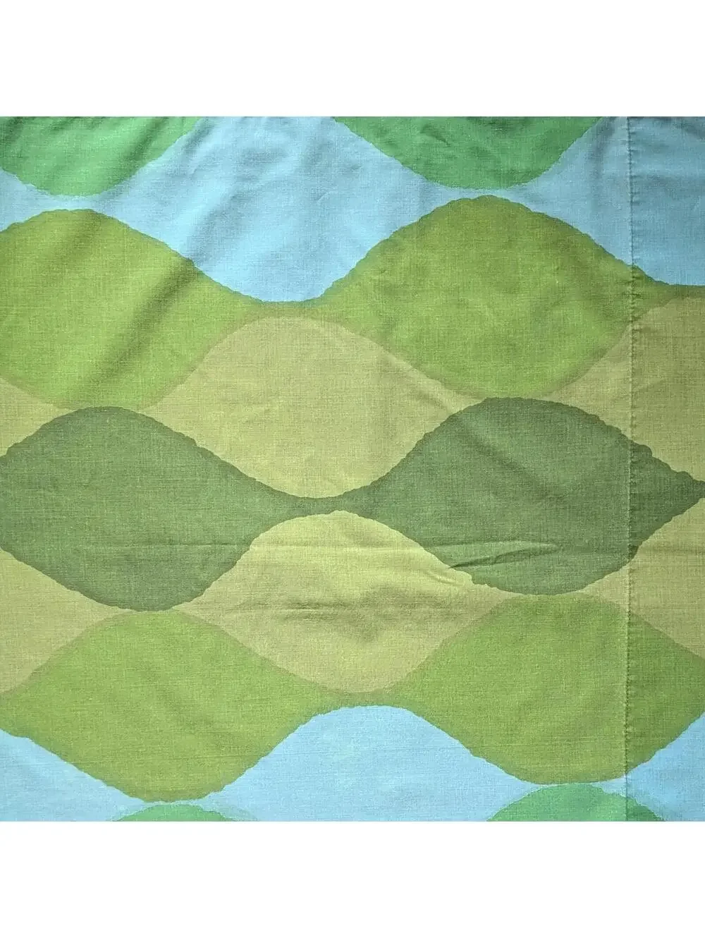 Vintage Cannon Seven Seas Full Flat Sheet - Wave Pattern